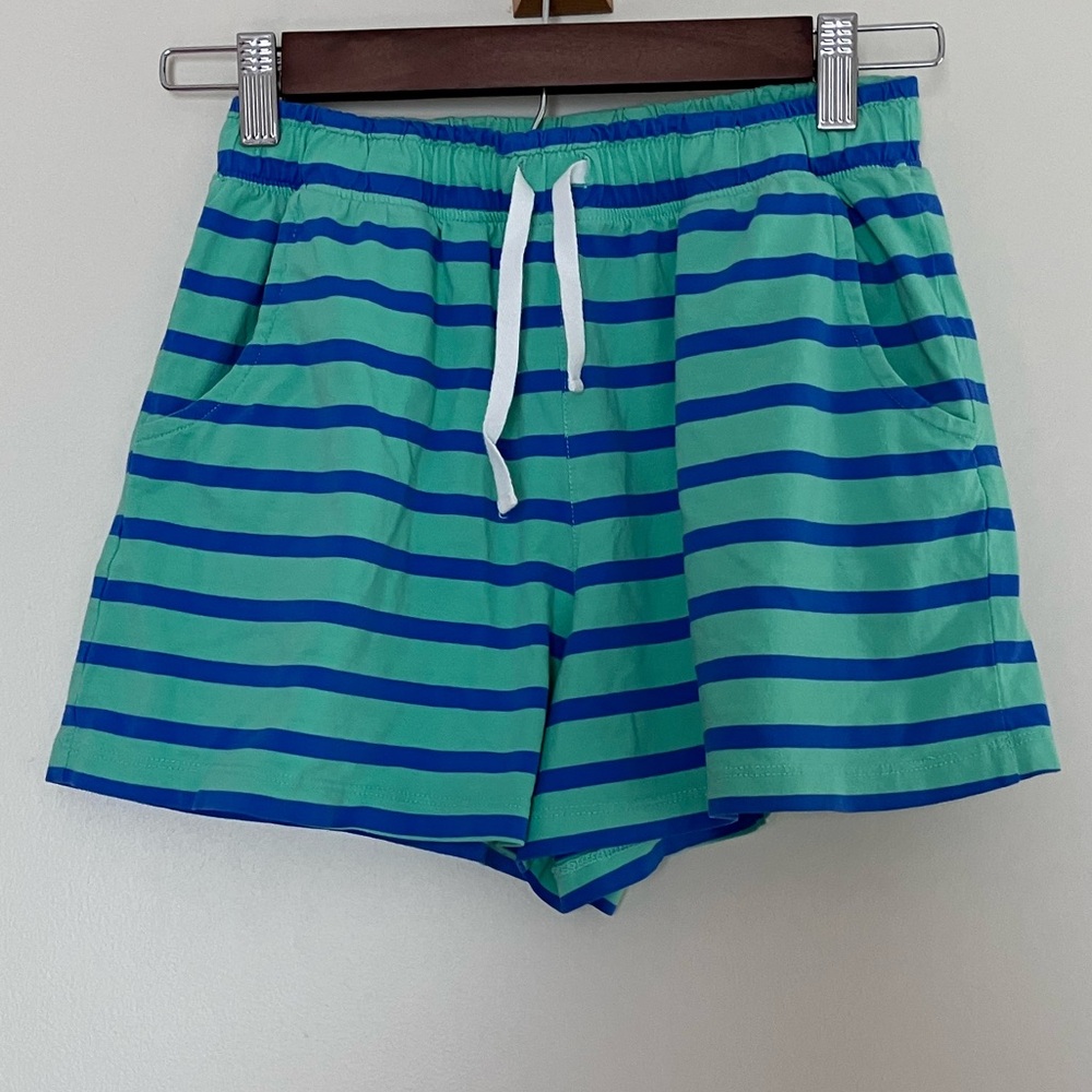 Primary Field Shorts in stripe size 14 green clover and navy